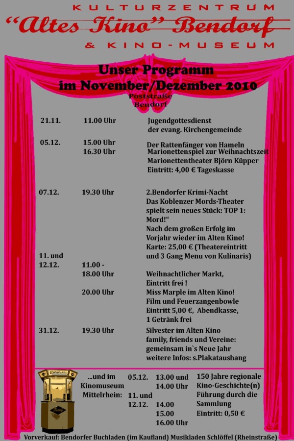 Bendorf Altes Kino Veranstaltungen